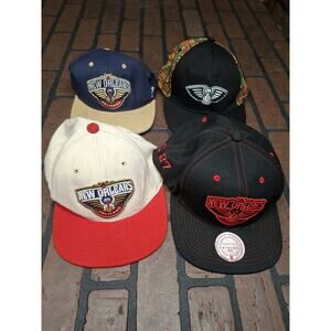 New Orleans Pelicans Hat SnapBack Embroidered Lot Of 4